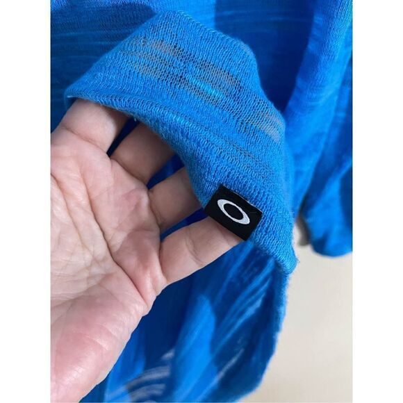 Oakley Womens Top 3/4 sleeve Medium Blue - Picture 6 of 6